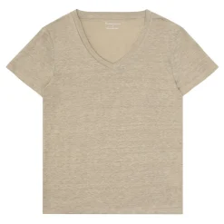 Linen v-neck t-shirt dam