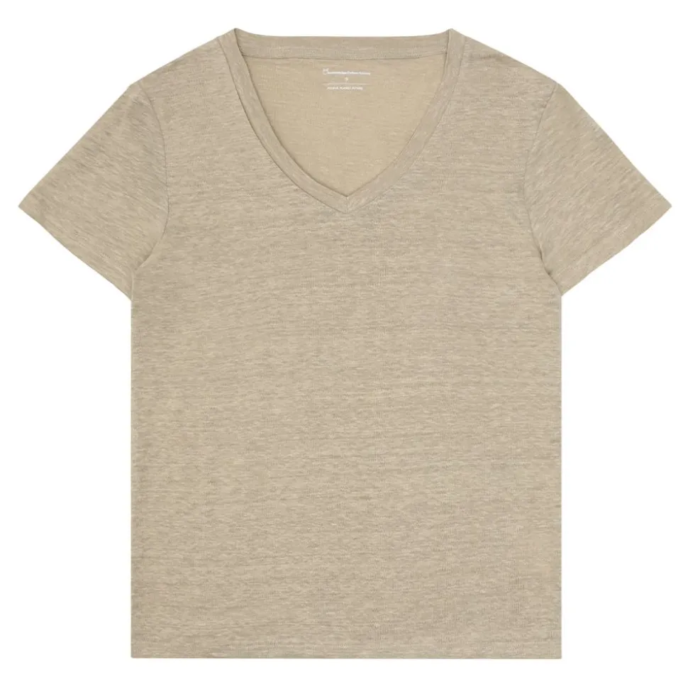 Linen v-neck t-shirt dam