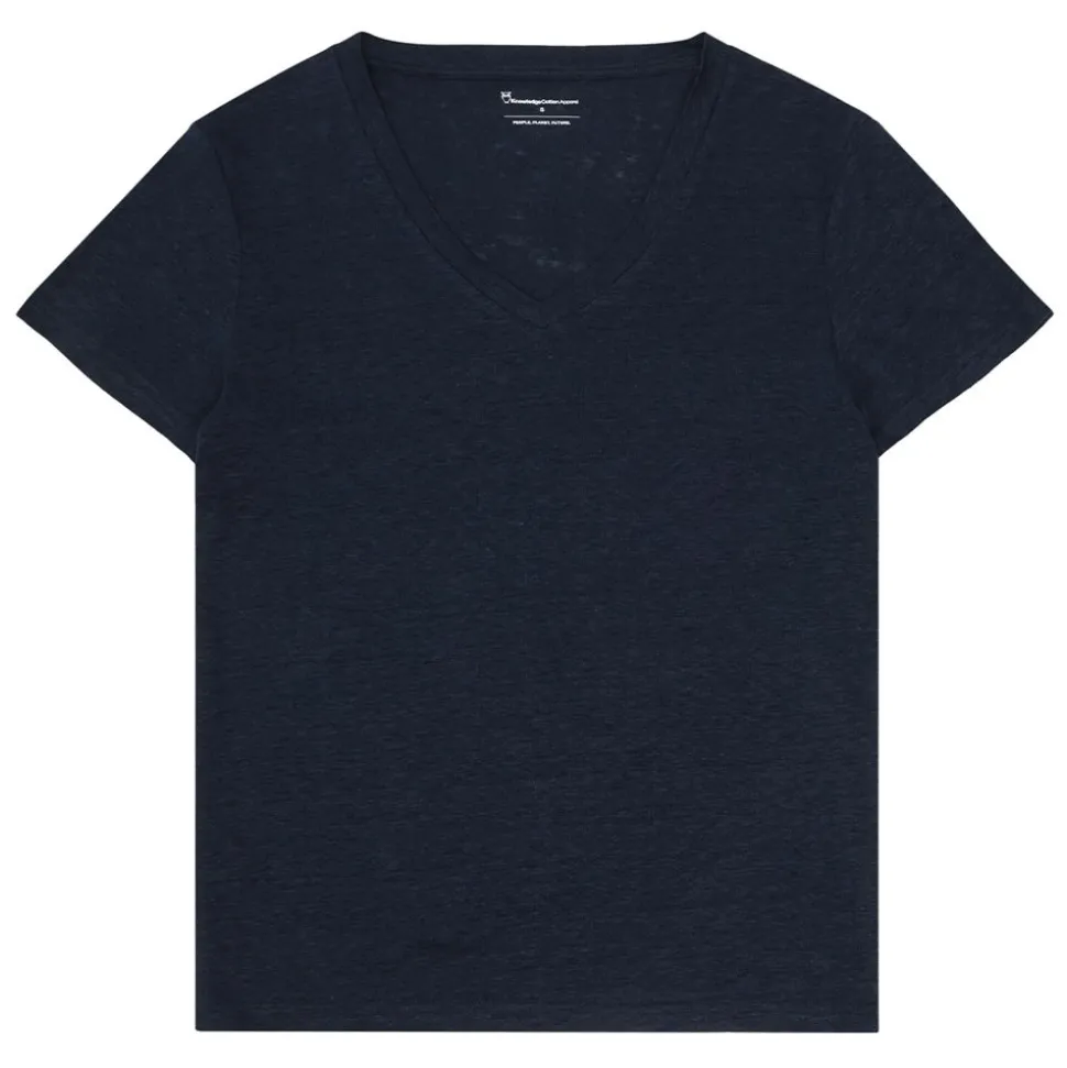 Linen v-neck t-shirt dam