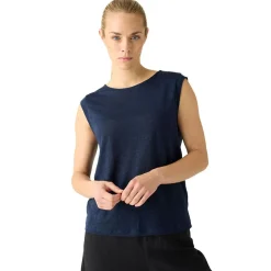 Loose fold up linen t-shirt GOTS/Vegan Dam