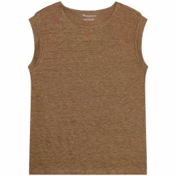 Loose fold up linen t-shirt GOTS/Vegan Dam