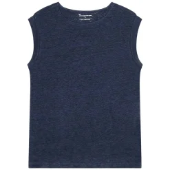 Loose fold up linen t-shirt GOTS/Vegan Dam
