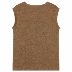 Loose fold up linen t-shirt GOTS/Vegan Dam