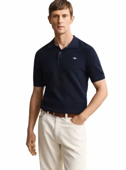 MICRO TEXTURED COTTON SS POLO HERR