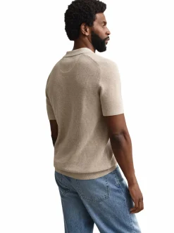 MICRO TEXTURED COTTON SS POLO HERR