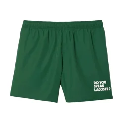 Mid Lenght Slogan Swim Trunks Herr