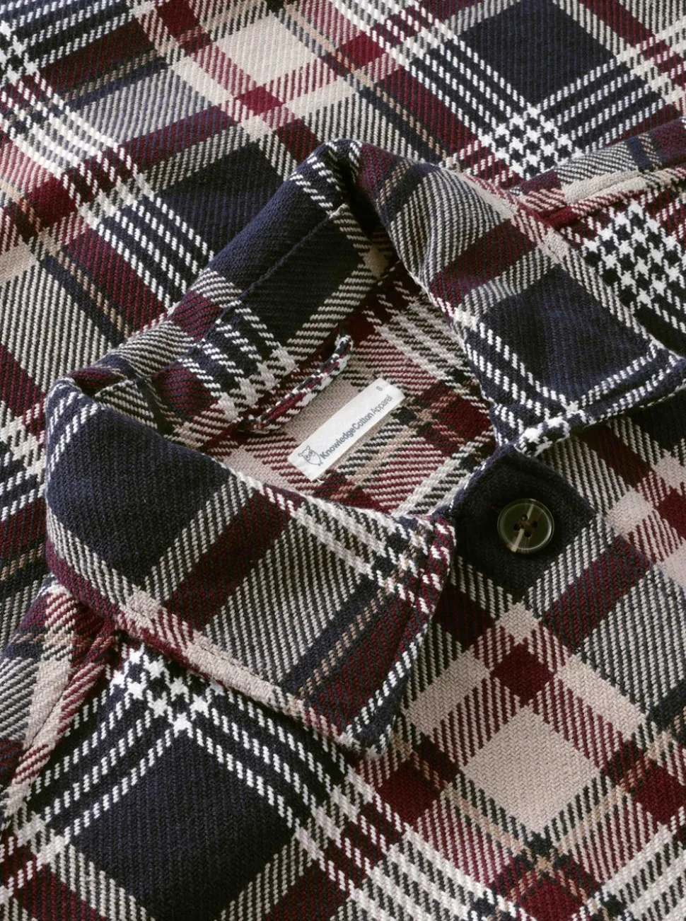 Organic Cotton Checked Flannel Overshirt GOTS dam
