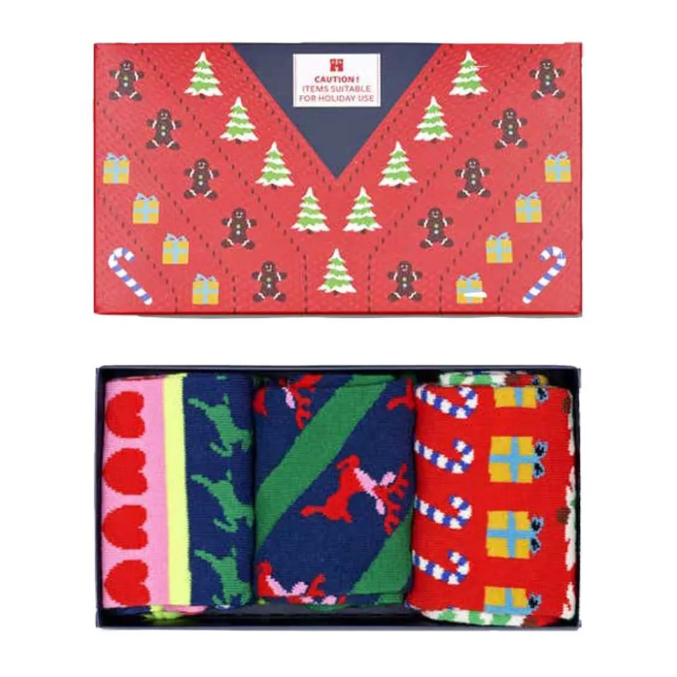 3-Pack X-Mas Sweater Socks Gift Set