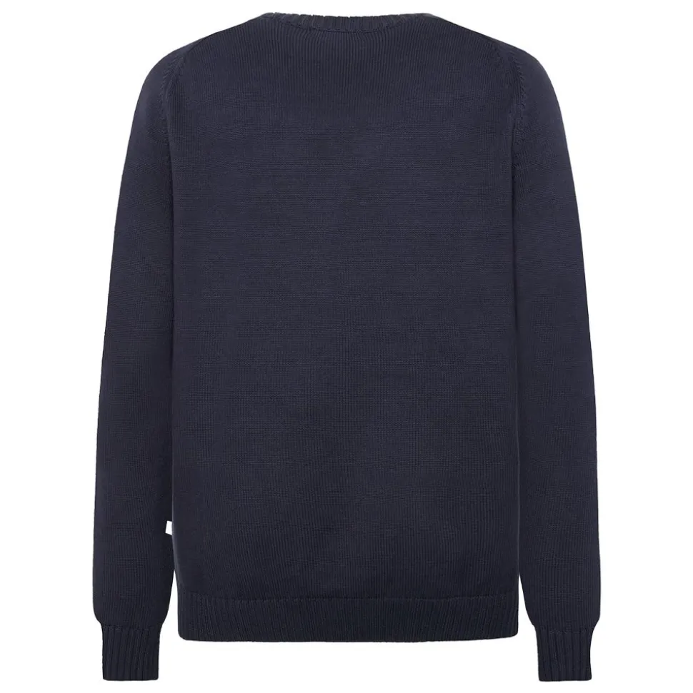 Plain knitted crew neck - GOTS/Vegan herr