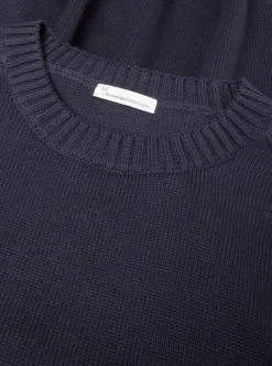 Plain knitted crew neck - GOTS/Vegan herr