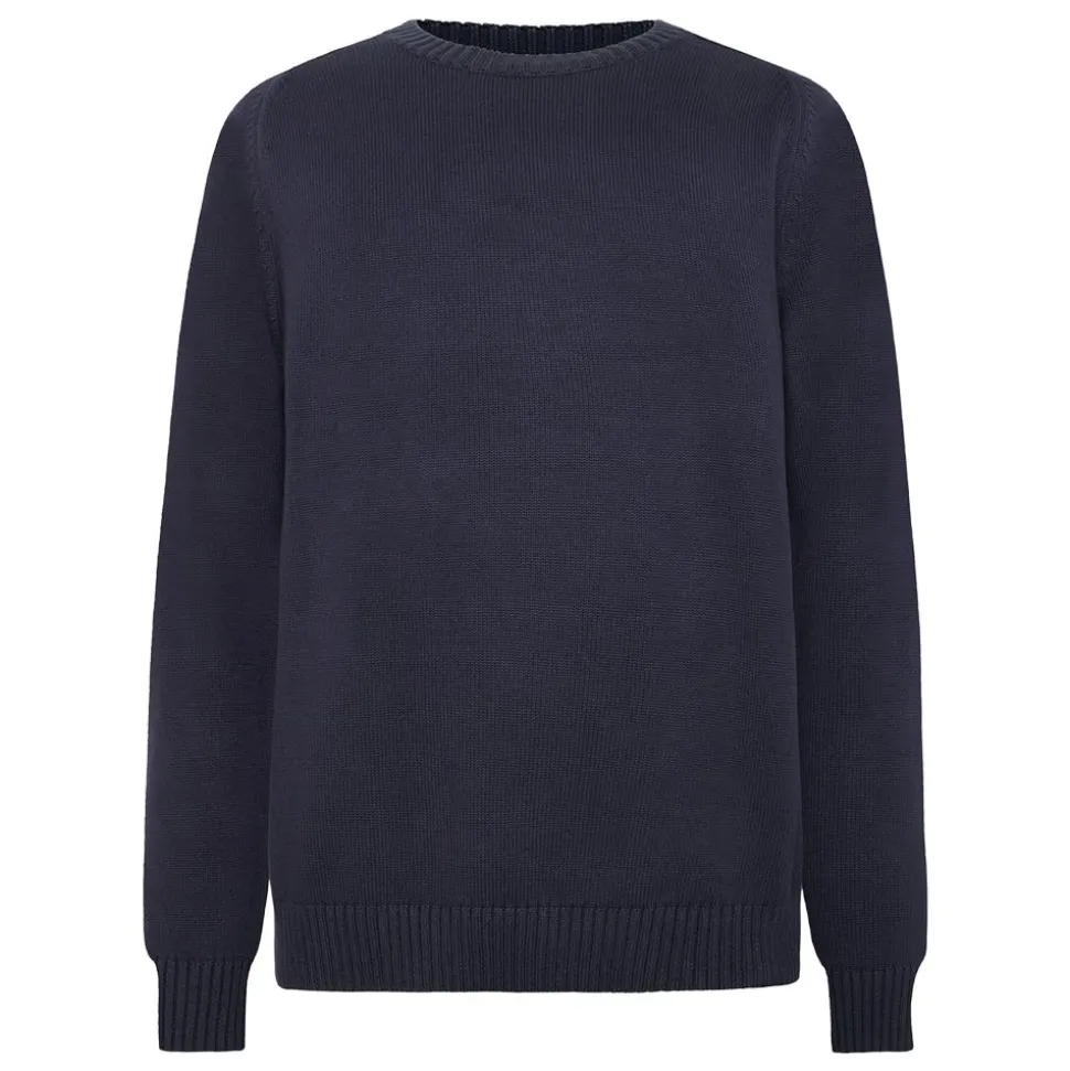 Plain knitted crew neck - GOTS/Vegan herr
