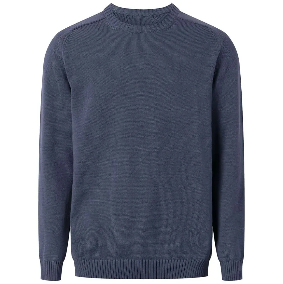 Plain Knitted Crew Neck Herr