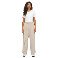 Posey Wide High-Rise Irregular Corduroy Pants Dam