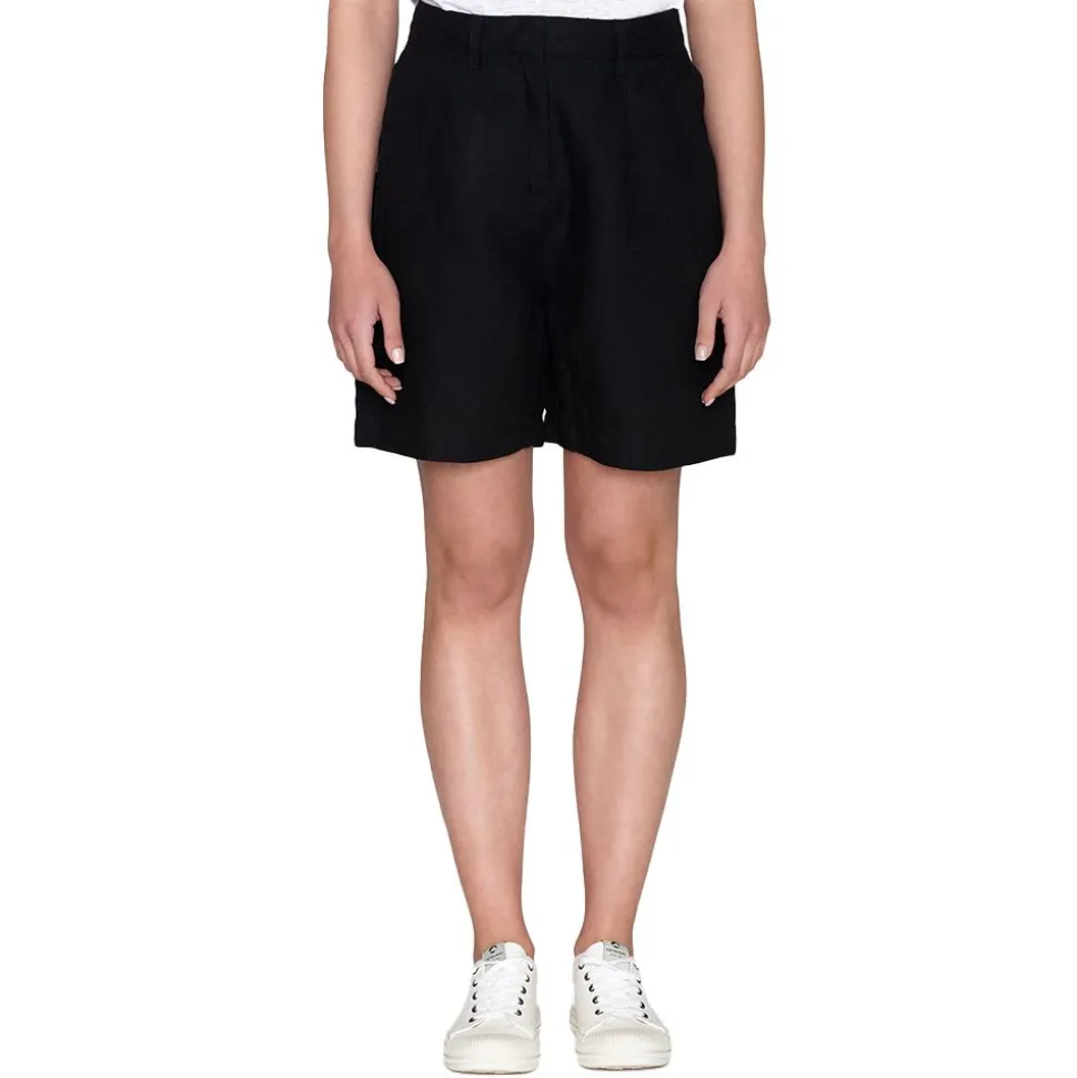Posey Wide High-Rise Linen Shorts Dam