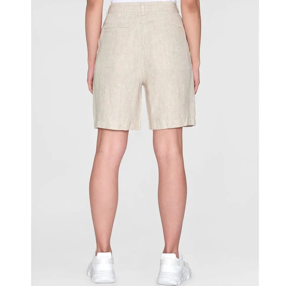 Posey Wide High-Rise Linen Shorts Dam