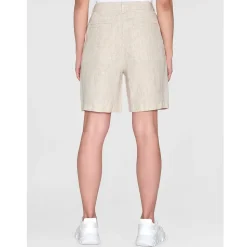 Posey Wide High-Rise Linen Shorts Dam