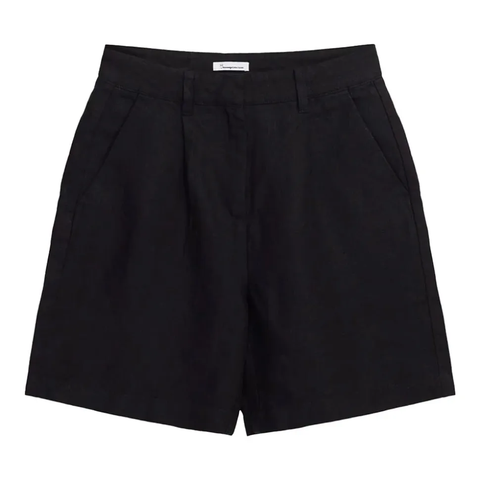 Posey Wide High-Rise Linen Shorts Dam