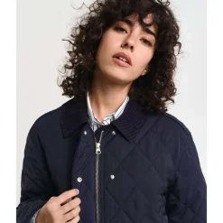Quilted Cord Detailed Coat Dam