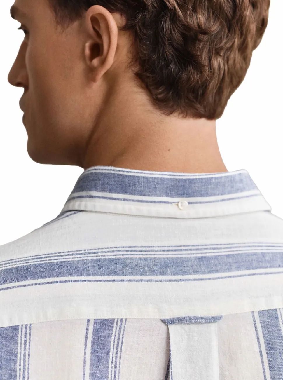 REGULAR COTTON LINEN STRIPE SHIRT HERR