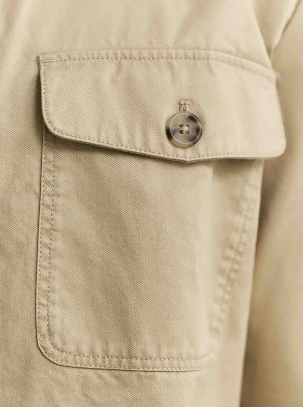 REGULAR COTTON TWILL OVERSHIRT HERR