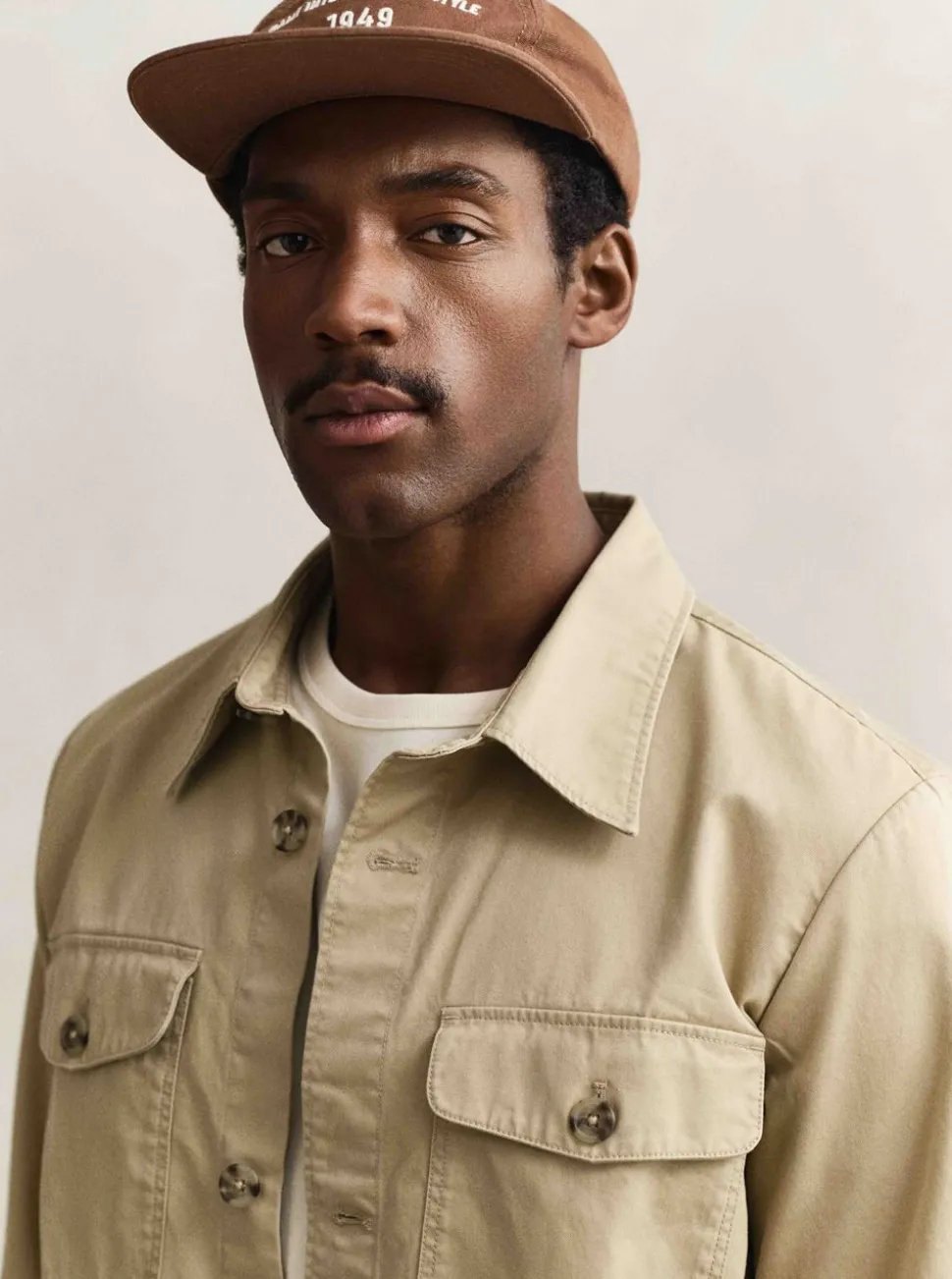 REGULAR COTTON TWILL OVERSHIRT HERR
