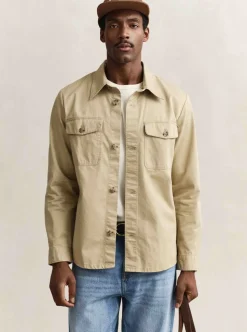 REGULAR COTTON TWILL OVERSHIRT HERR
