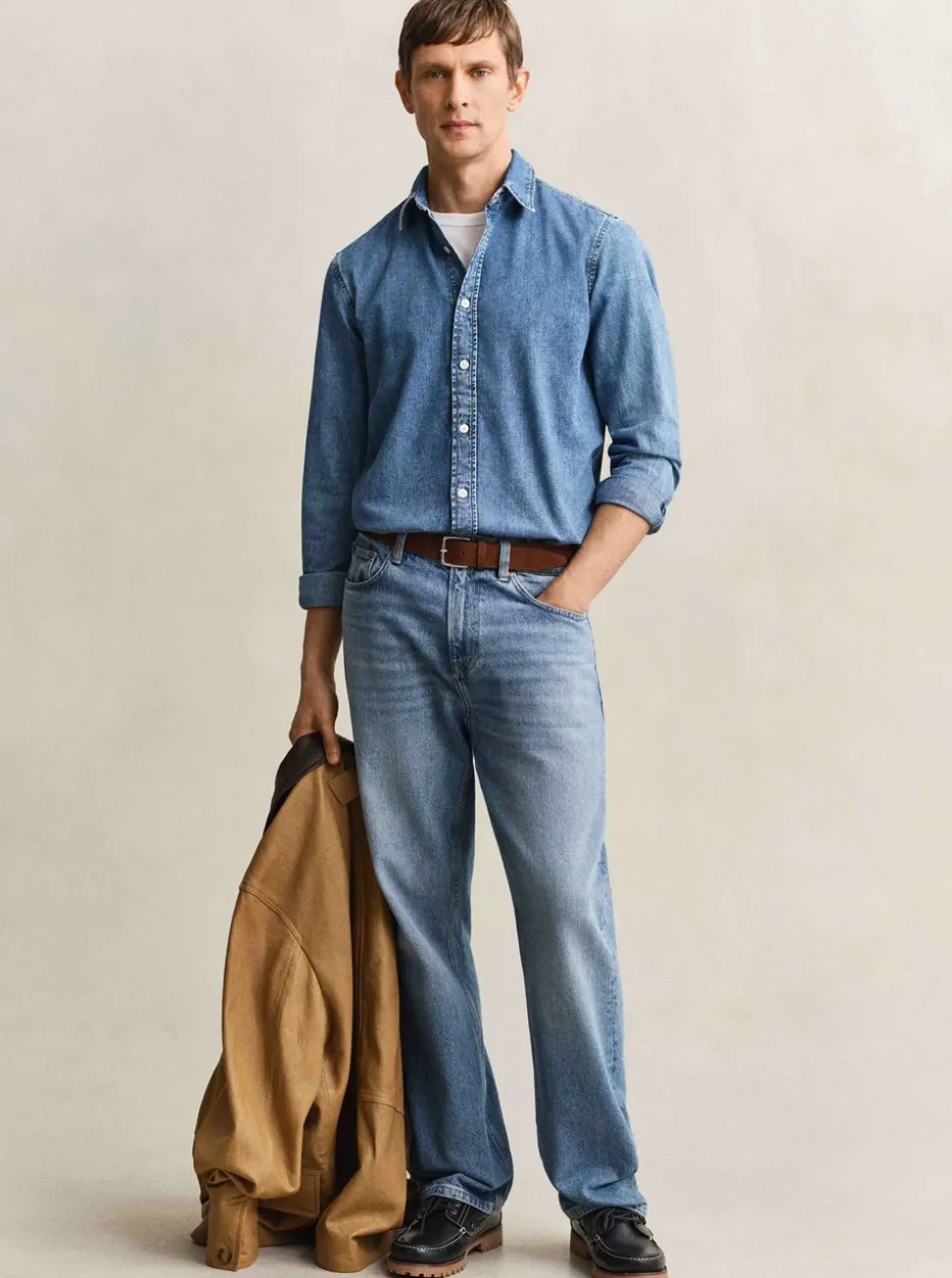 REGULAR DENIM SHIRT HERR