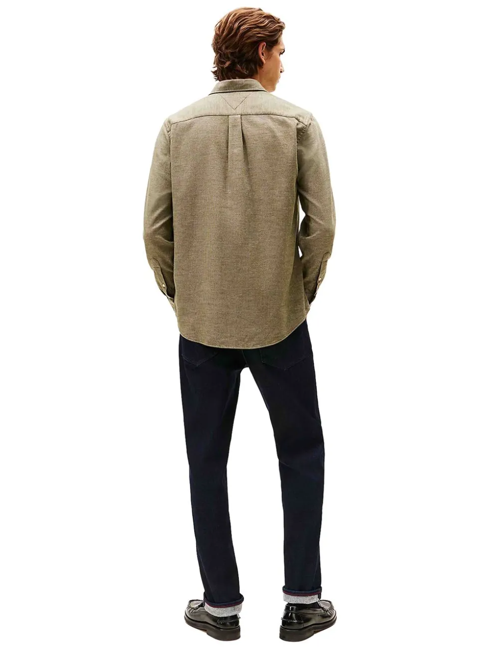 Regular Fit Brushed Flannel Shirt herr