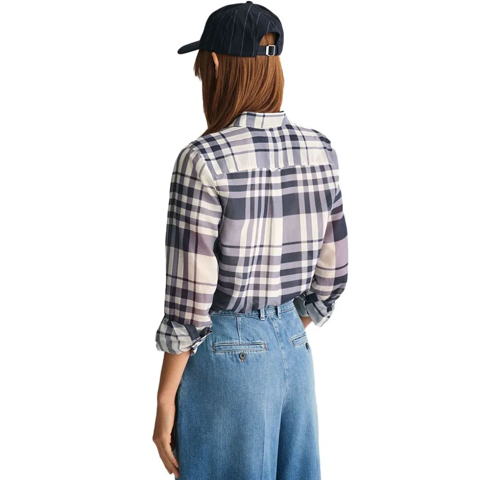 Regular Fit Checked Cotton Silk Shirt Dam
