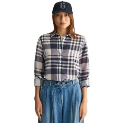 Regular Fit Checked Cotton Silk Shirt Dam