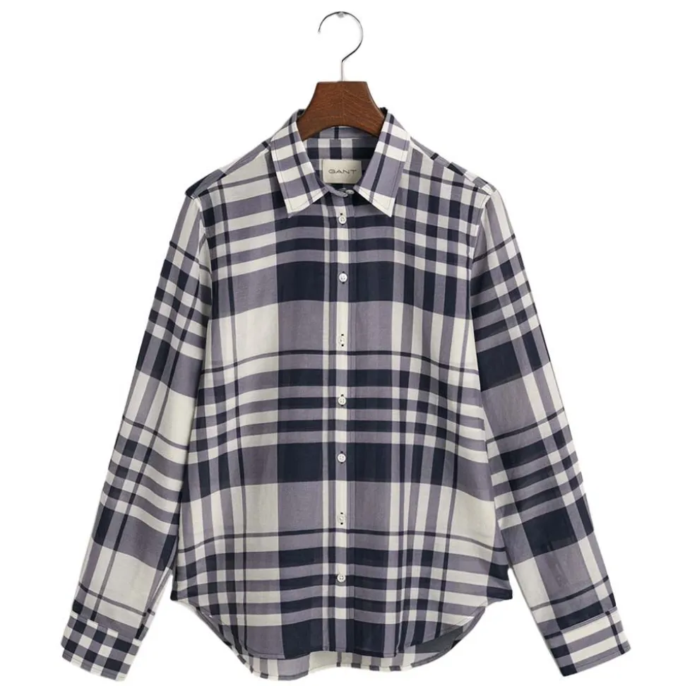 Regular Fit Checked Cotton Silk Shirt Dam