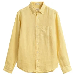 REGULAR GAMENT DYED LINEN SHIRT HERR