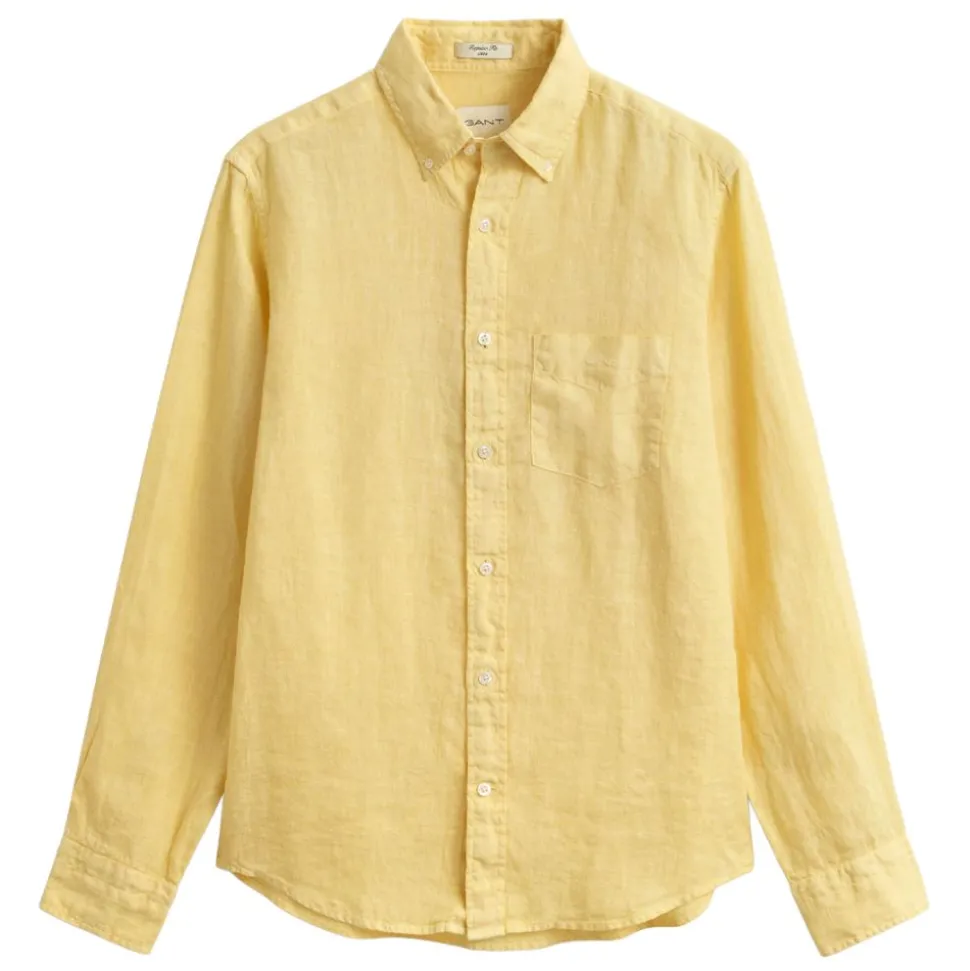 REGULAR GAMENT DYED LINEN SHIRT HERR