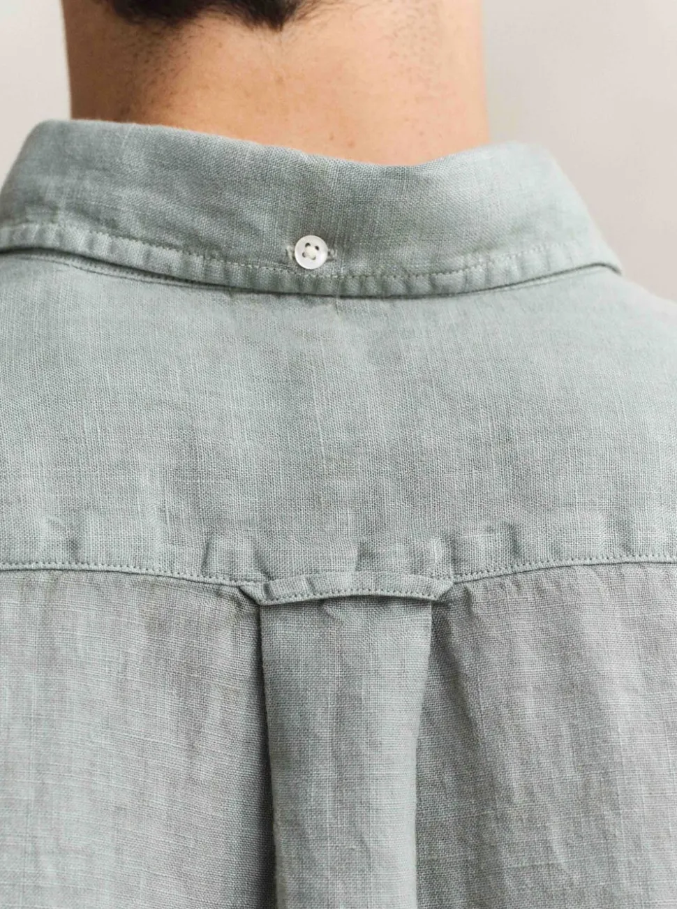 REGULAR GARMENT DYED LINEN SHIRT HERR