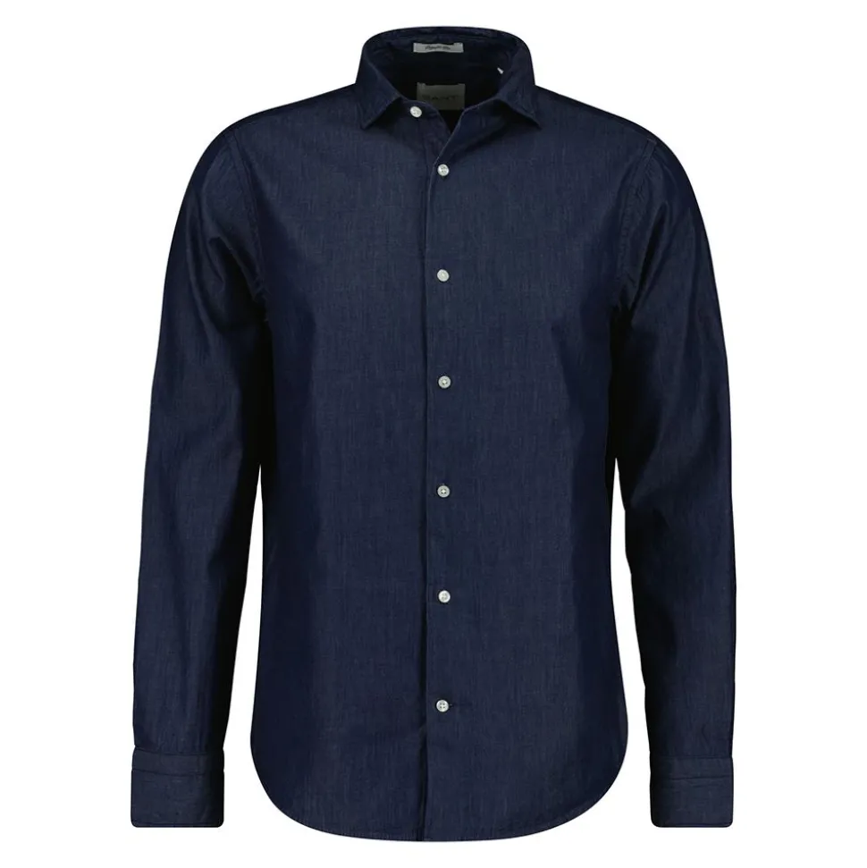 REGULAR INDIGO TWILL SHIRT HERR