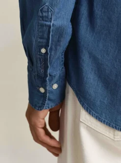 REGULAR INDIGO TWILL SHIRT HERR