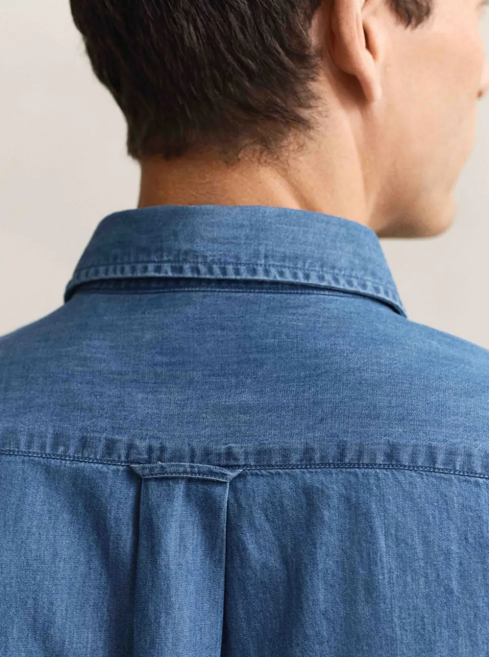 REGULAR INDIGO TWILL SHIRT HERR