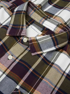 Regular light flannel checkered shirt - GOTS/Vegan