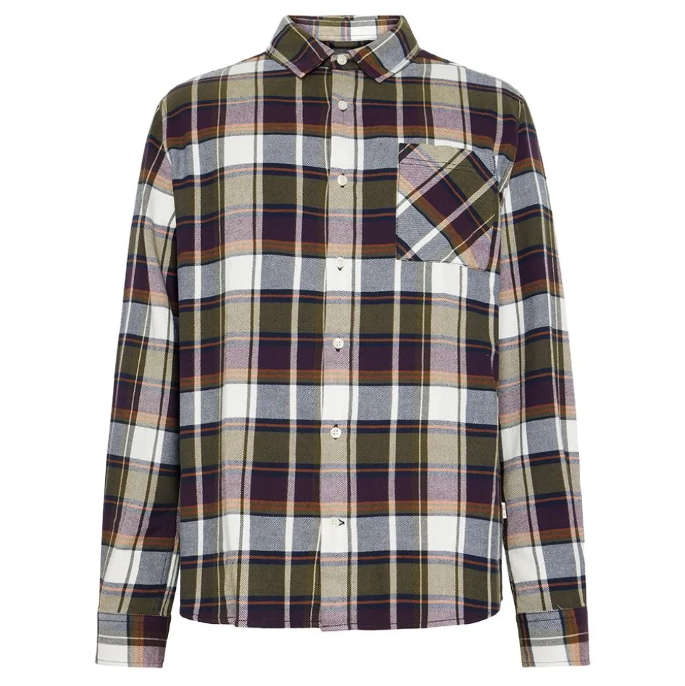 Regular light flannel checkered shirt - GOTS/Vegan