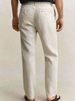 REGULAR LINEN DS PANTS HERR