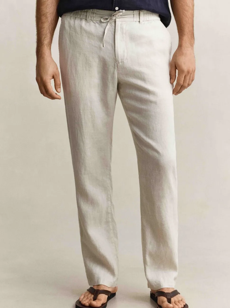 REGULAR LINEN DS PANTS HERR