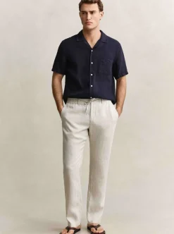 REGULAR LINEN DS PANTS HERR