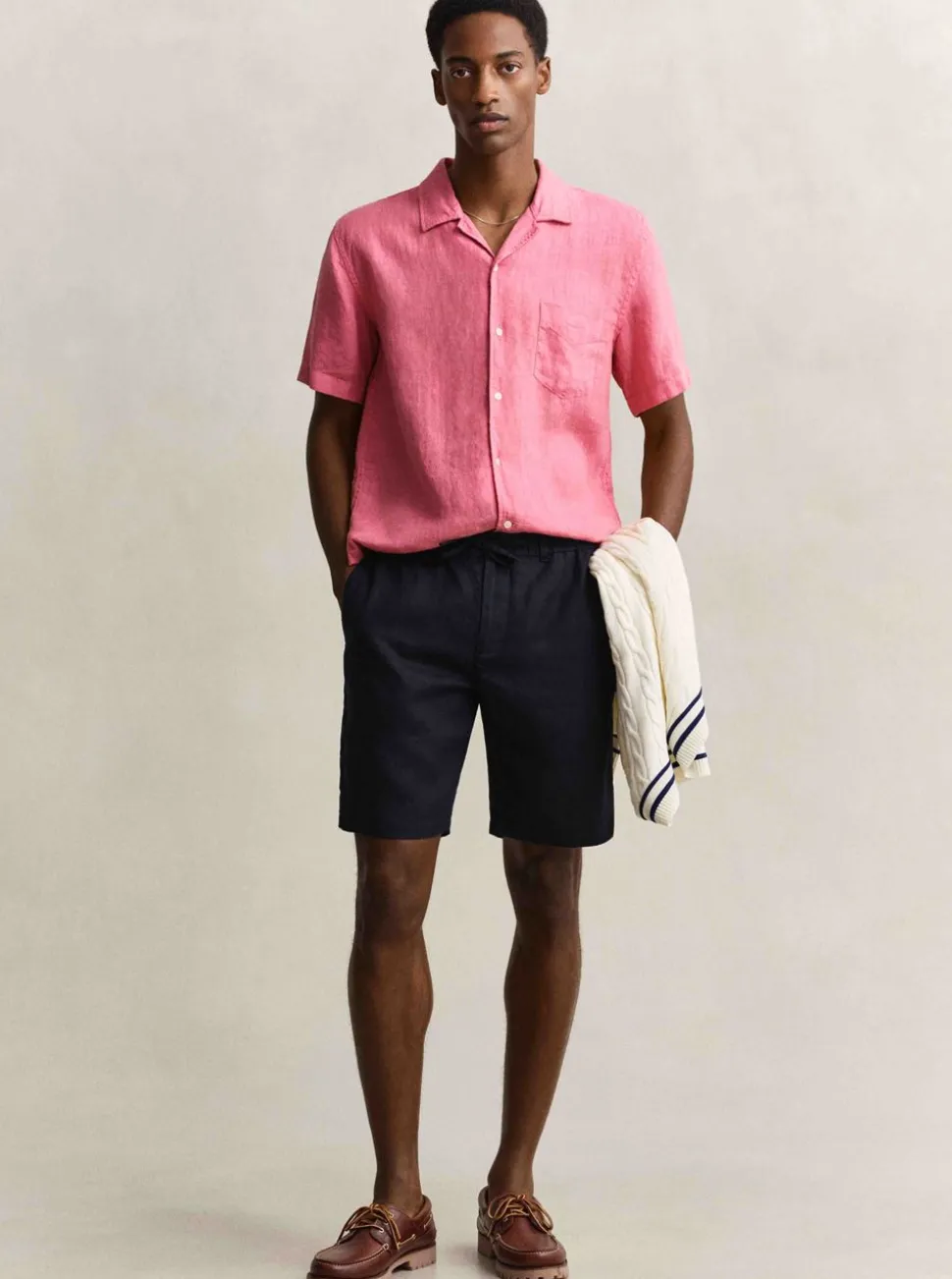 REGULAR LINEN DS SHORTS HERR