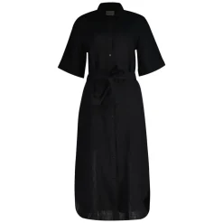 Regular Linen Short Sleeve Shirt Dress Dam