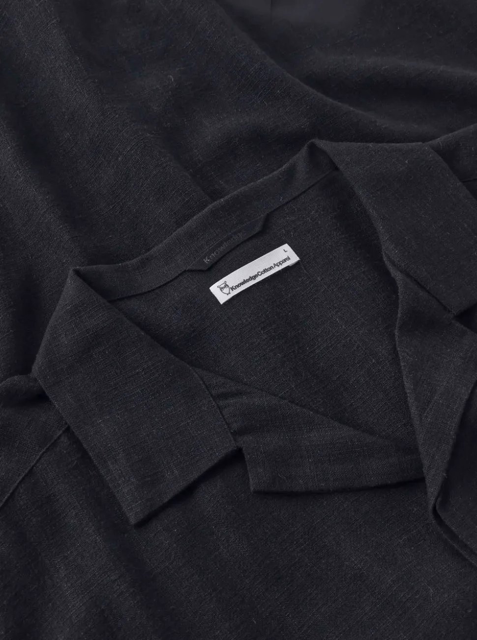 Relaxed Linen-mix short sleeve shirt herr