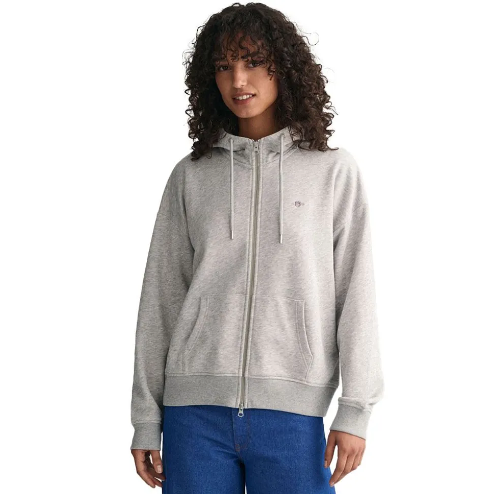 Relaxed Shield Zip Hoodie Dam