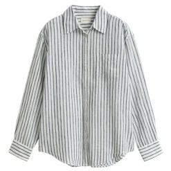 REL STRIPED LINEN LS SHIRT DAM