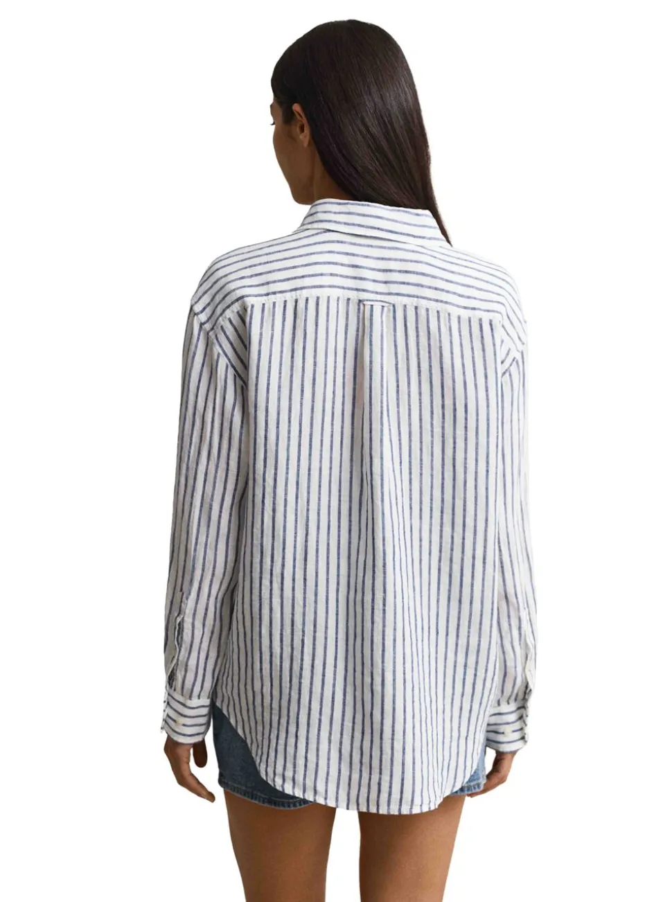 REL STRIPED LINEN LS SHIRT DAM