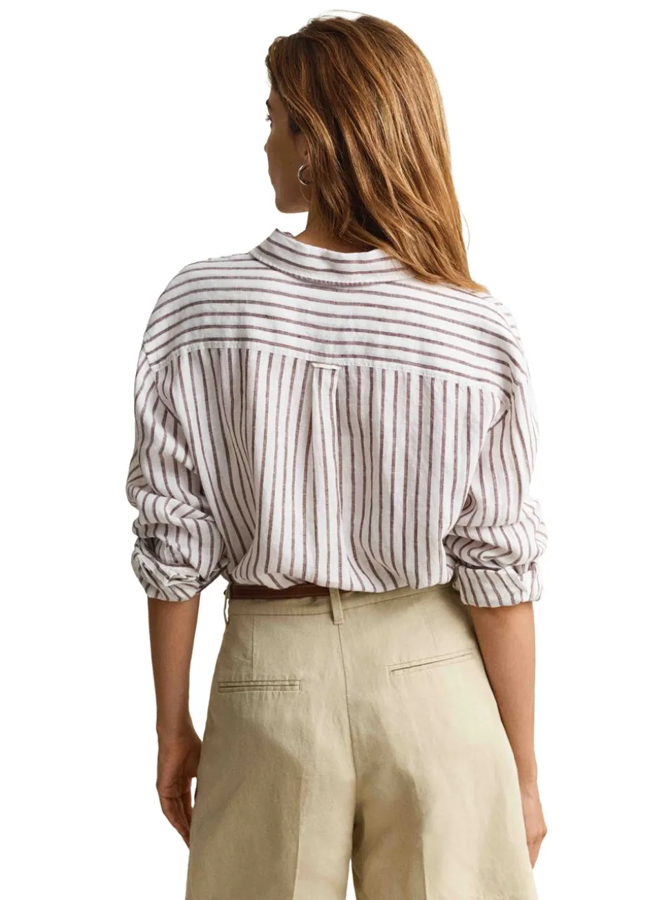 REL STRIPED LINEN LS SHIRT DAM