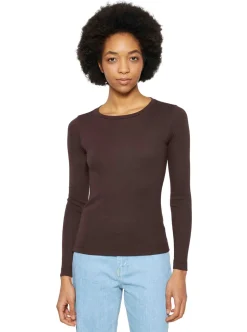 Rib Scoop neck long sleeved - GOTS/Vegan dam